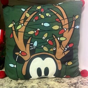 Mickey Mouse Christmas Pillow EUC